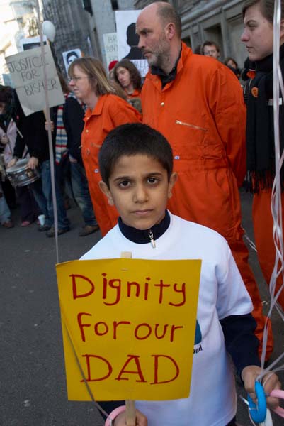 (C) 2006, Peter Marshall. Protest against detentions at Guantanamo Bay