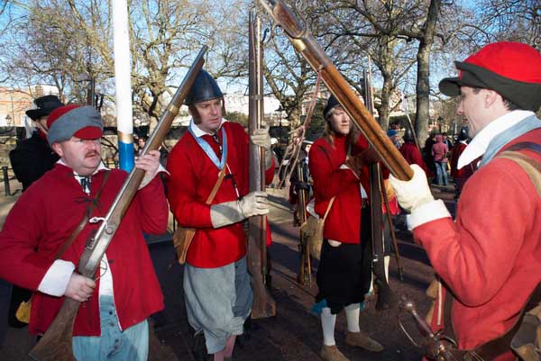 &copy; 2006, Peter Marshall: Kings Army Whitehall Parade