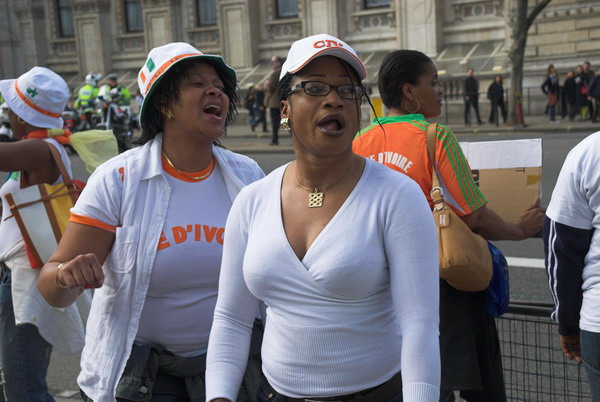 Ivorian Women Protest (C) 2006, Peter Marshall