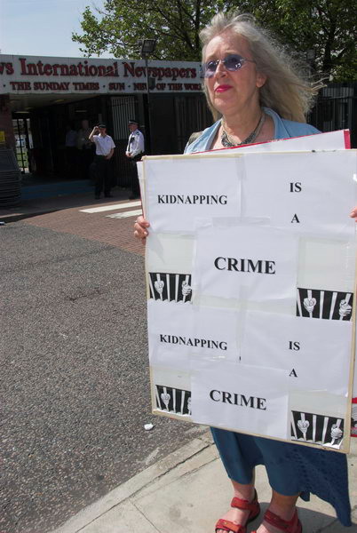 No Borders protest at Wapping. &copy; 2006, Peter Marshall