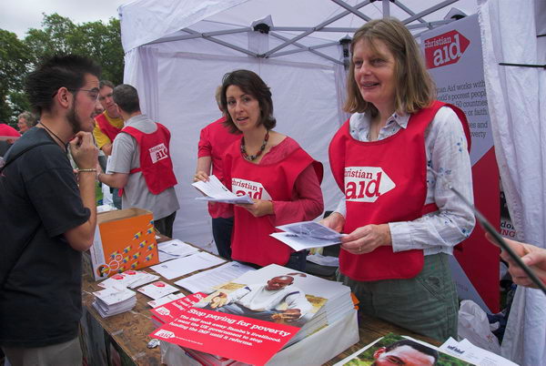 Christian Aid Drums in the Trade Justice Message &copy; 2006, Peter Marshall