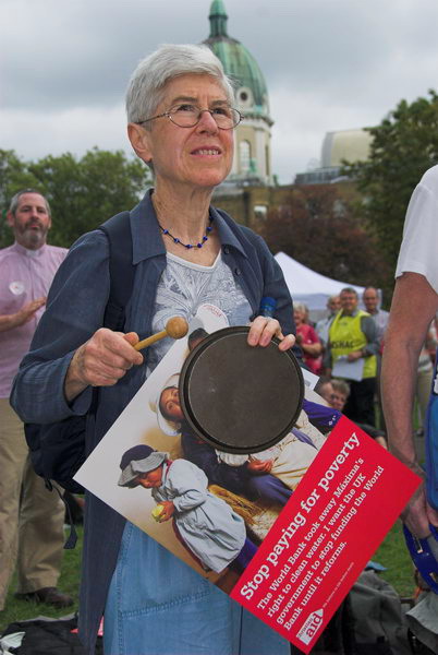 Christian Aid Drums in the Trade Justice Message &copy; 2006, Peter Marshall
