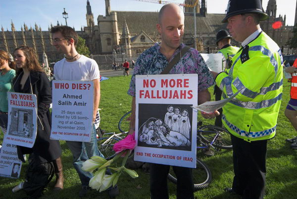 No More Fallujahs: Peace Camp Parliament Square &copy; Peter Marshall, 2006