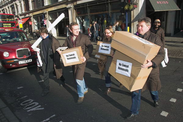 No Sweat and Burberry workers protest factory closure &copy; 2007, Peter Marshall