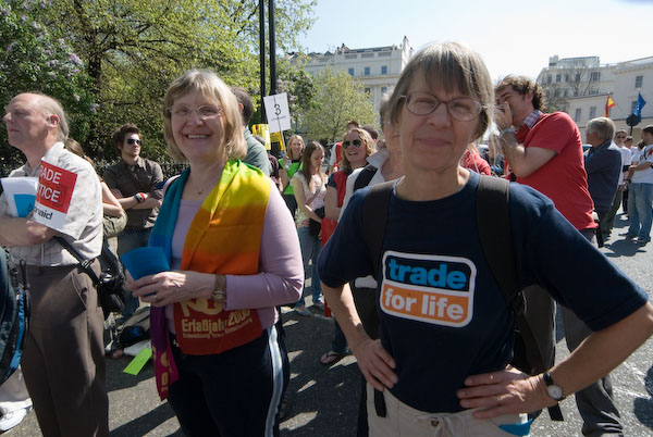 Trade Justice Mass Action &copy; 2007, Peter Marshall